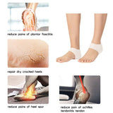 Silicone Gel Heel Socks Cracked Foot Skin Care Protector Sleeve Pain Relief