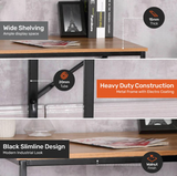 Multifunctional Study Station Sleek Stylish Modern Design 70cm - Black and Walnut