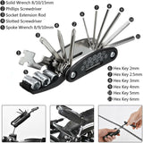 16PCS Bike Repair Multi Tool Mountain Bicycle Puncture Saddle Bag Tyre Patches