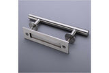 Barn Door Handle 12" Sliding Flush Pull Wood Door Gate Hardware Stainless Steel