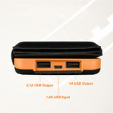 Waterproof Portable Solar Charger Dual USB External Battery Power Bank 300000mAh