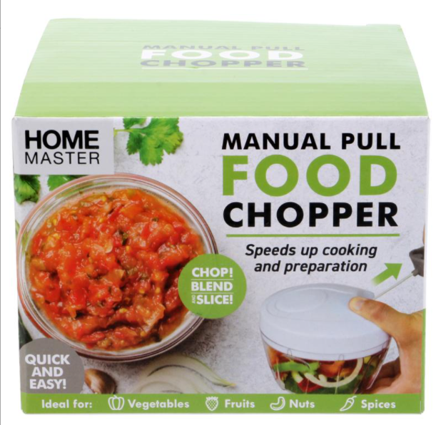 Manual Food Chopper Manual Hand Chopper 400Ml, Portable Manual Vegetable  Chopper