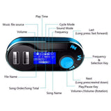 Handsfree LCD MP3 Player FM Transmitter Wireless Bluetooth Car Kit USB/SD