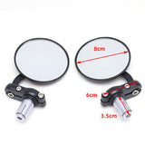 Set 2PCS Universal Motorcycle Handle Bar End Mirrors Motorbike Side Rear View