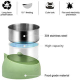 200ml Pet Cat Dog Bowl Tilted Food Water Feeder No Slip Raised Stainless Steel