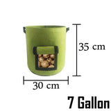 10 Gal Potato Grow Planter Container Bag Pouch Root Planting Pot Side Breathable
