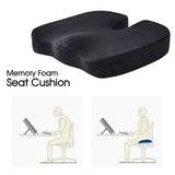 Au Memory Foam Seat & Back Cushion Lumbar Back Pillow Pain Relief Car NEW