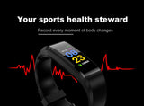 Blood Pressure Heart Rate Monitor Fitness Tracker Smart Bracelet Watch Wristband
