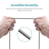 2M Genuine USB Nylon Cable Cord Charger for Apple iPhone X 8 7 6 5 5s iPad