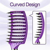 Nylon Bristle Detangling Boar Hair Brush Head Scalp Massage Vented Comb AU