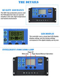 Solar Panel Regulator Charge Controller USB 30A 12V-24V