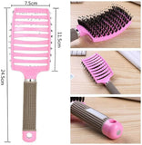 Nylon Bristle Detangling Boar Hair Brush Head Scalp Massage Vented Comb AU