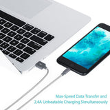 2M Genuine USB Nylon Cable Cord Charger for Apple iPhone X 8 7 6 5 5s iPad
