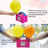 Electric Balloon Pump Inflator 600W Power 2 Nozzles Portable or 20x balloon