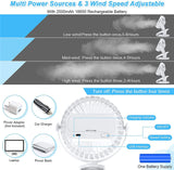 Portable Desk Fan Mini Usb Rechargeable Quiet Cooler Table Clip Pram Cooling AU
