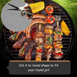 1-4PC Mintiml Charcoal BBQ Grill Mesh Mat Non-Stick Cooking Barbecue Liner Sheet
