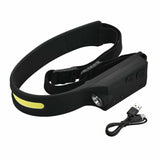 Waterproof COB LED Motion Sensor Head Torch Headlight USB Rechargeable Headlamp