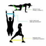 6PCS Resistance Bands Strength Arms Legs Exercise Fitness Gym Crossfit Yoga AU