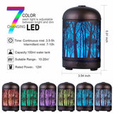 7 Colour LED Ultrasonic Aroma Essential Oil Diffuser Air Purifier Humidifier NEW