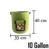 10 Gal Potato Grow Planter Container Bag Pouch Root Planting Pot Side Breathable
