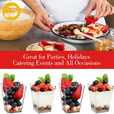 25/50pcs Small Plastic JELLY Mousse CUPS Clear Party Dessert Cake Shot Drink