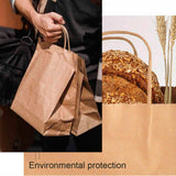 50 x Bulk Kraft Paper Bags Gift Shopping Carry Craft Brown Bag with Handles AU