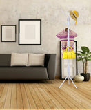 12 Hook 3-Tier Coat Hat Clothes Rack Free Standing Metal Tree Style Hanger White