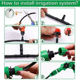 50M Hose Garden Irrigation System Plant Watering DIY Micro Drip Kits 201PCS /Set