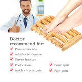 LARGE Wooden Foot Pain Massager 5 Roller Care Reflexology Relax Stress Relief Ne