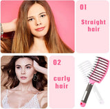 Nylon Bristle Detangling Boar Hair Brush Head Scalp Massage Vented Comb AU