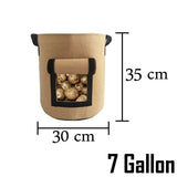 10 Gal Potato Grow Planter Container Bag Pouch Root Planting Pot Side Breathable