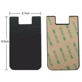 Double Layers Silicone Mobile Phone Back Card Holder Wallet 3M Stick On Adhesive