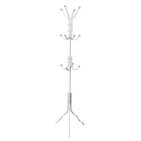 12 Hook 3-Tier Coat Hat Clothes Rack Free Standing Metal Tree Style Hanger White