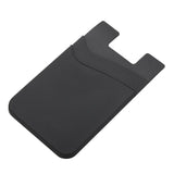 Double Layers Silicone Mobile Phone Back Card Holder Wallet 3M Stick On Adhesive