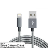 2M Genuine USB Nylon Cable Cord Charger for Apple iPhone X 8 7 6 5 5s iPad
