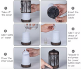 7 Colour LED Ultrasonic Aroma Essential Oil Diffuser Air Purifier Humidifier NEW