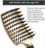 Nylon Bristle Detangling Boar Hair Brush Head Scalp Massage Vented Comb AU