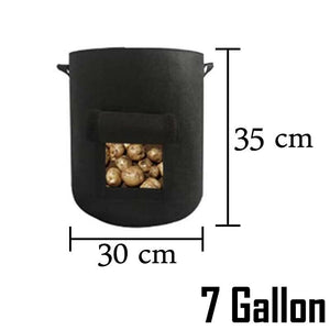 10 Gal Potato Grow Planter Container Bag Pouch Root Planting Pot Side Breathable
