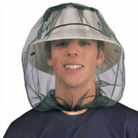 MOSQUITO FLY HEAD NET INSECT MESH HAT BEE BUG MOZZIE PROTECTOR FISHING OUTDOOR