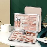 18PCS Manicure Pedicure Kit Set Stainless Steel Nail Grooming Clippers Tools