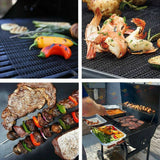 1-4PC Mintiml Charcoal BBQ Grill Mesh Mat Non-Stick Cooking Barbecue Liner Sheet
