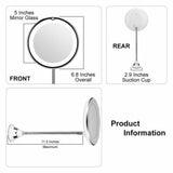 10X Magnifying Makeup Mirror With LED Light Cosmetic 360° Rotation Flexible AU