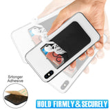 Double Layers Silicone Mobile Phone Back Card Holder Wallet 3M Stick On Adhesive