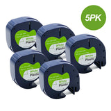 20PK Compatible Dymo LetraTag Refills 91331 Plastic Label Tape LT-100H 12mm x 4m