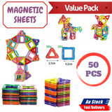 50pcs Magnetic Building Blocks Set 3D Tiles DIY Toys Gift Kids Educational