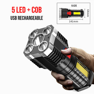 Super Bright Torch Led Flashlight 1200000LM USB Rechargeable Tactical Side Lamp