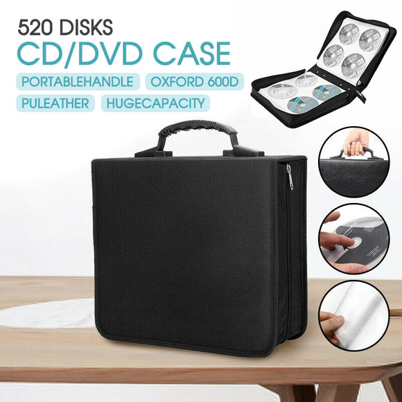 520 Disc CD DVD Case Wallet Storage Holder Booklet Album Folder Bag Box Sleeves