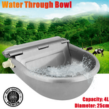 Stainless Water Trough Bowl Automatic Drinking For Dog Horse Chicken Auto Fill