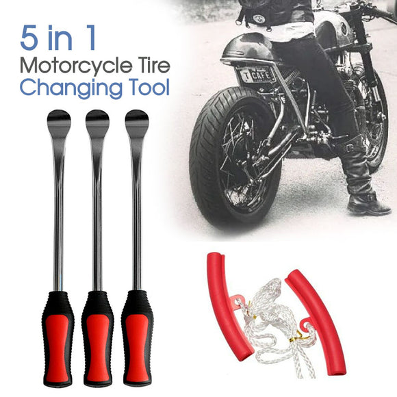 5 in 1 Motorcycle Motorbike Practical Spoon Tire Irons Lever Tyre Changing Tool