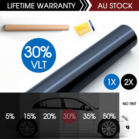 1/2x Pro Car Home Window Tint Tinting Film Black Roll 30% VLT 760mm*7m